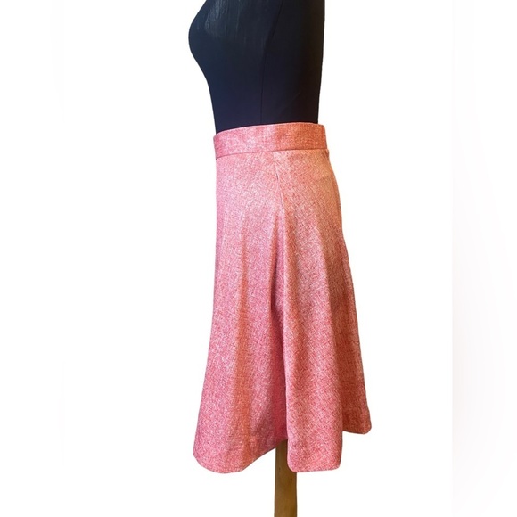 Vintage 70’s Pinkish Red Mid Length A-Line Skirt - Picture 6 of 13